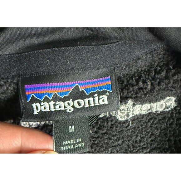 Patagonia Women's Better Sweater Jacket MEDIUM Black 3/4 Zip Custom Logo Outdoor - Picture 5 of 11